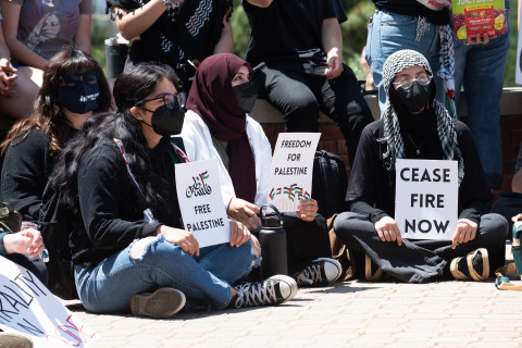 Two hundred turned out for a sit-in for Palestine at Cal State University Fresno on Wednesday, May 1. The event lasted several hours and ...