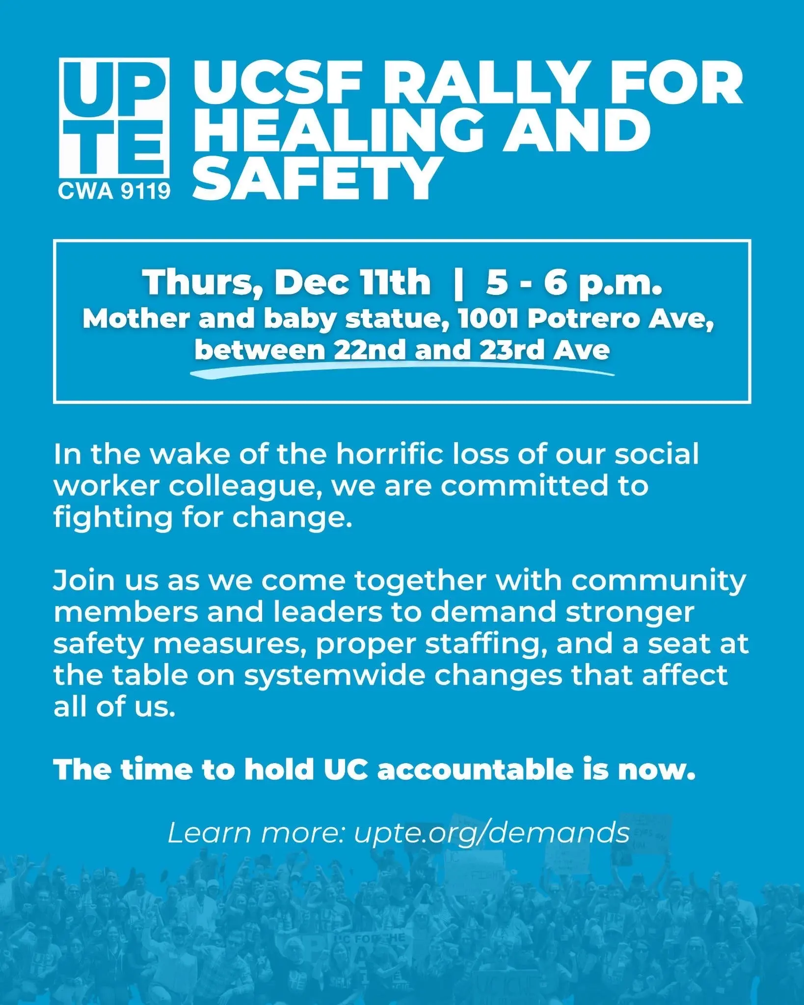 In front of SF General Hospital on Potrero Avenue