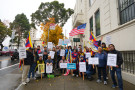 Protestors in front of the Chinese Consulate in SF