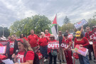CNA President Michelle Gutierrez Vo, RN Speaking At Palantir Rally