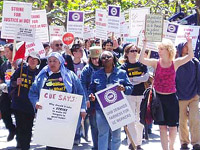 3 UNIONS STRIKE -- AND UC'S OUT