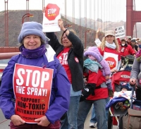 "Stop The Spray" March Across the Golden Gate Bridge