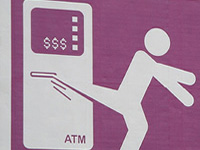 Smashed ATMs on UCSC Campus