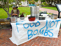Santa Cruz Food Not Bombs Meal and Overnight Vigil at City Hall