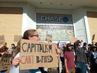 Occupy Santa Cruz Marches on Banks
