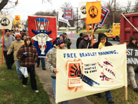 Supporters of Bradley Manning Demonstrate Outside Fort Meade