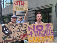 Delta Tunnels for Big Ag Tycoons Protested in Los Angeles