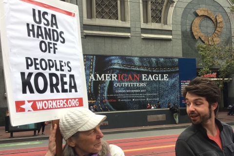 San Francisco Demonstrators Call for Halt to War Games Along the Korean Peninsula