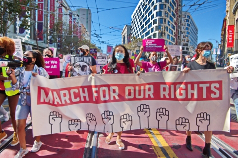 Women March in SF for Rights and a Protest Against