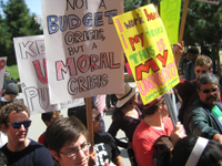 Fee Policy Protest at UC Regents Meeting