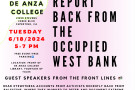 Report Back from the Occupied West Bank - flyer