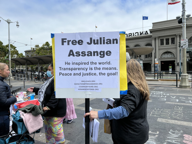 Rallies for Julian Assange have happened over many years. The KPFA Local Station Board  blocked support by KPFA to free Julian