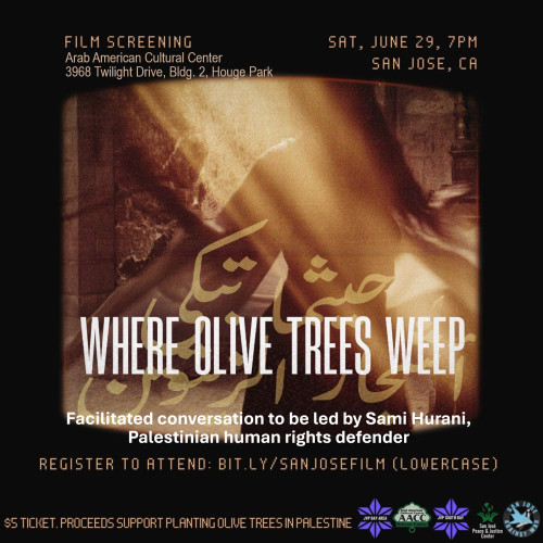 Film screening: Where Olive Trees Weep - flyer