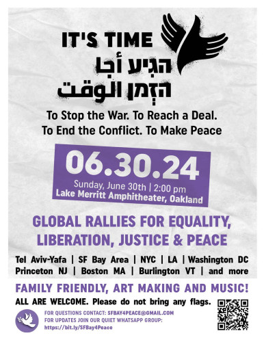 A flier for the peace rally