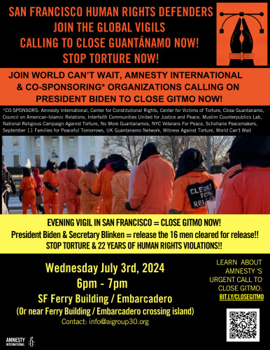 Close Gitmo San Francisco Flyer July 2024