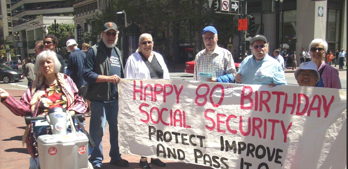 A prior year's celebration of the birthday of Medicare and Social Security