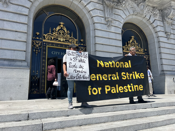 Rally For Homeless & Against US Funding For Israel's Genocide In Gaza