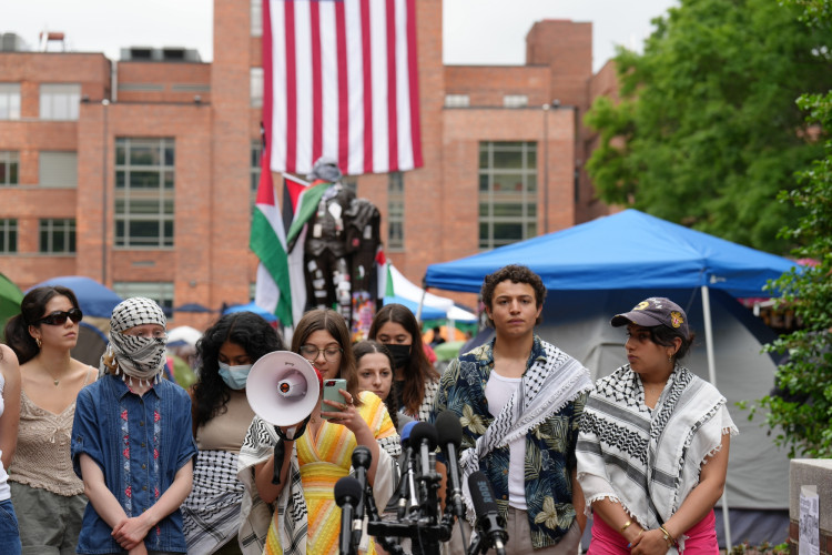 GW student encampment protesters