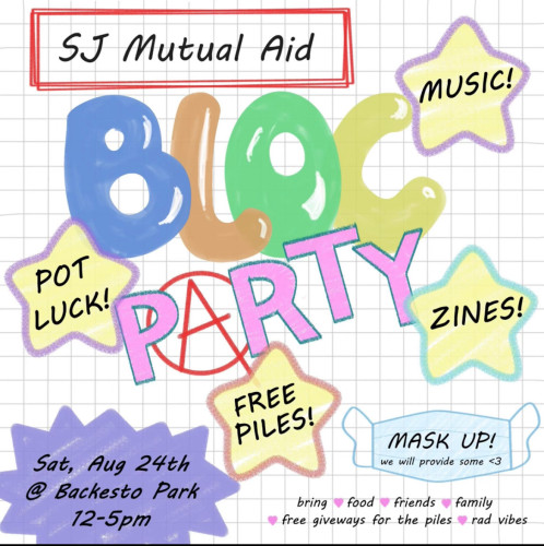 San José Mutual Aid Bloc Party flyer