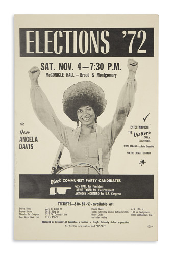 Vintage Campaign Poster Of Angela Davis! 