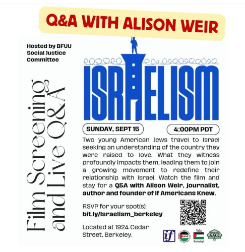 Israelism with Q&A with Alison Weir