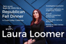 Flyer for Laura Loomer event in Grass Valley