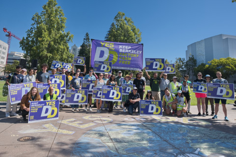 Rally and march for measure DD to keep factory farms out of Berkeley