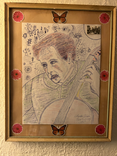 The Cellist: A drawing by Lynda Carson of "The Cellist!"