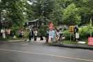 Protesters In Front Of The Home Of Billionaire Leonard Anthony Leo: