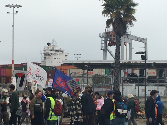 ILWU Local 10 Supported The Boycott of Israeli Zim ship Bolans. ZIM ships no longer goes to port