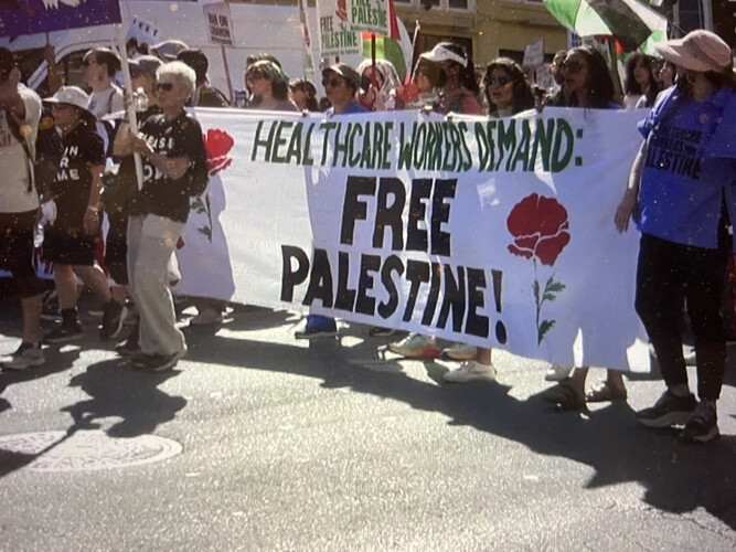 In commemoration of one year of the US supported genocide in Gaza and pogroms in the West Bank, a rally and march was held in San Francis...