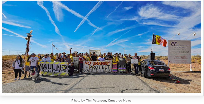 White Mesa Ute marched in protest of the uranium mill in southeastern Utah poisoning their community. The mill is now bringing in radioac...