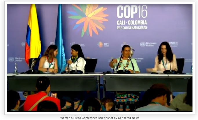 Casey Camp-Horinek, Ponca, is at the United Nations Biodiversity Convention  COP16. "The Ponca Nation is on the ground here at COP16 in C...