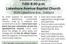 Lakeshore Avenue Baptist Church
3534 Lakeshore Ave.
Oakland, CA