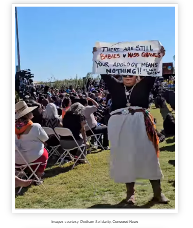 O'odham on the Gila River Indian Community, and Dine' on the Navajo Nation, standing in solidarity with Palestine, and against genocide, ...