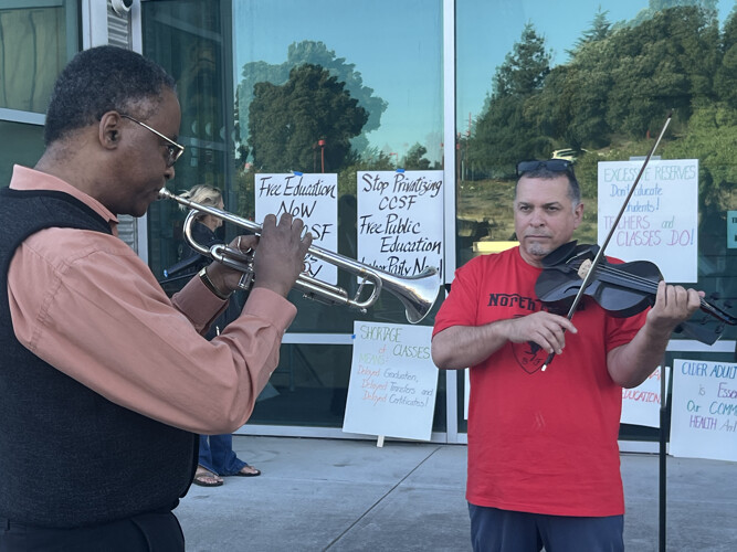 CCSF Musicians Performed To Support More Classes & Spoke About Protecting The College