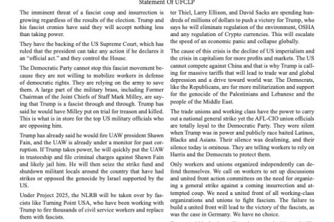 There needs to be a united front against fascism and we have to organize now to prepare for a general strike as Trump and his fascist gov...