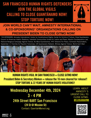 Close Gitmo Local SF Flyer - December 4 2024