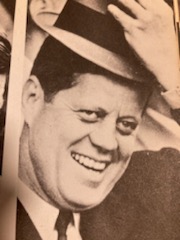 President John Kennedy when the organization existed in the 1960's signalling he needs it to help him before his murder.