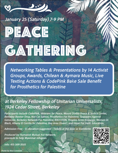 poster for Peace Gathering event