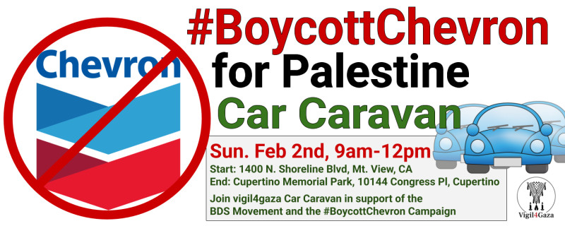 banner image for #BoycottChevron for Palestine Car Caravan