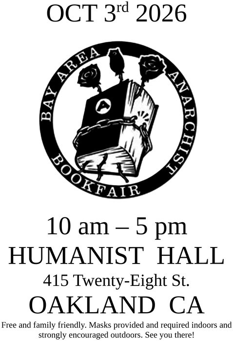 The Humanist Hall 390 Twenty-seventh St., Oakland
*Enter through the back next to 415 Twenty-eighth St.