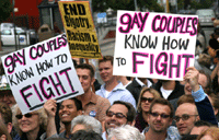 One-year anniversary of San Francisco gay marriages