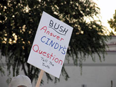 Bush Answer Cindy's questions