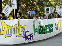 Students and Workers Block Road at UCSC to Protest Poverty Wages