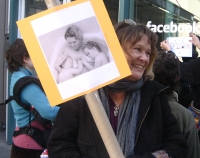 Protest In Palo Alto Against Facebook Censoring Of Breast Feeding