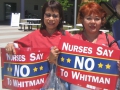 Nurses Protest at Gubernatorial Candidate Meg Whitman's Home