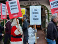 Labor Gives Management Bag of Coal at La Playa Carmel Holiday Workers Rally