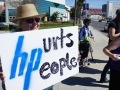 Protest Inside and Outside Hewlett-Packard Shareholders' Meeting