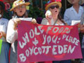 Protest at Whole Foods in Palo Alto: Boycott Eden Foods